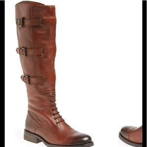'VINCE CAMUTO Fenton Wide Calf Triple Buckle Boot